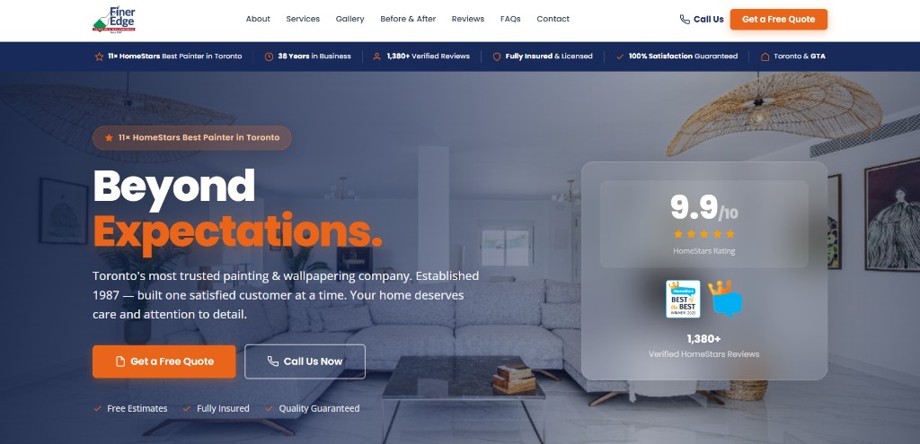 Finer Edge Painting & Wallpapering — hero